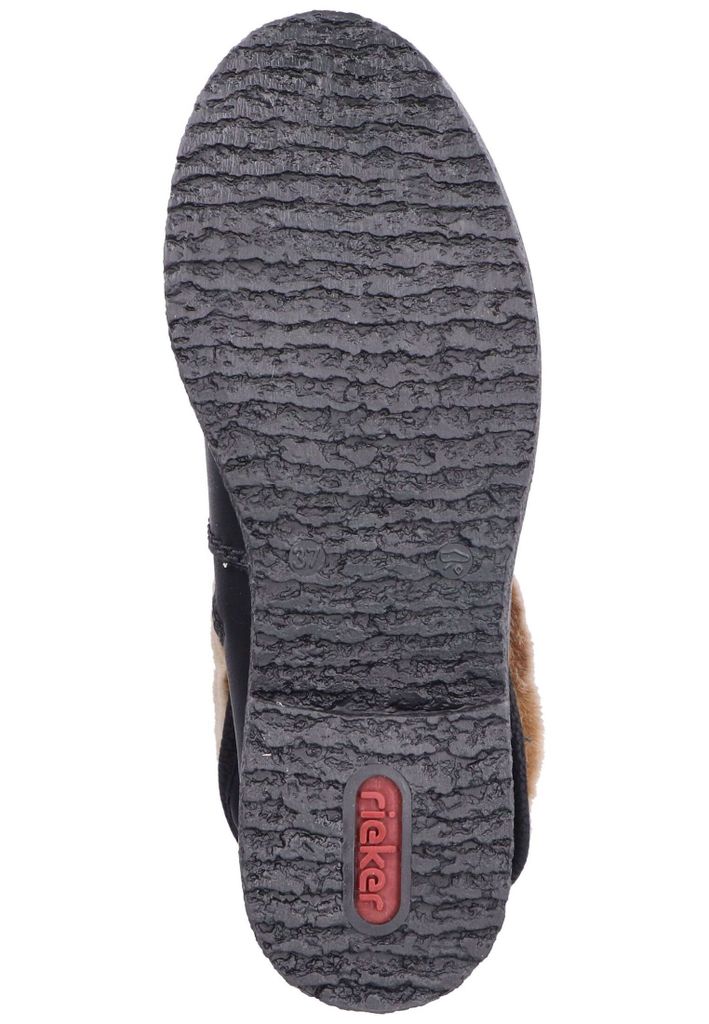 Rieker warme Damen Stiefelette mit flauschigem Plüschrand Produktbild 