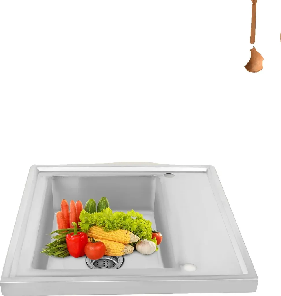 Évier de cuisine anti-stagnation en inox 304 pour éviter l'humidité