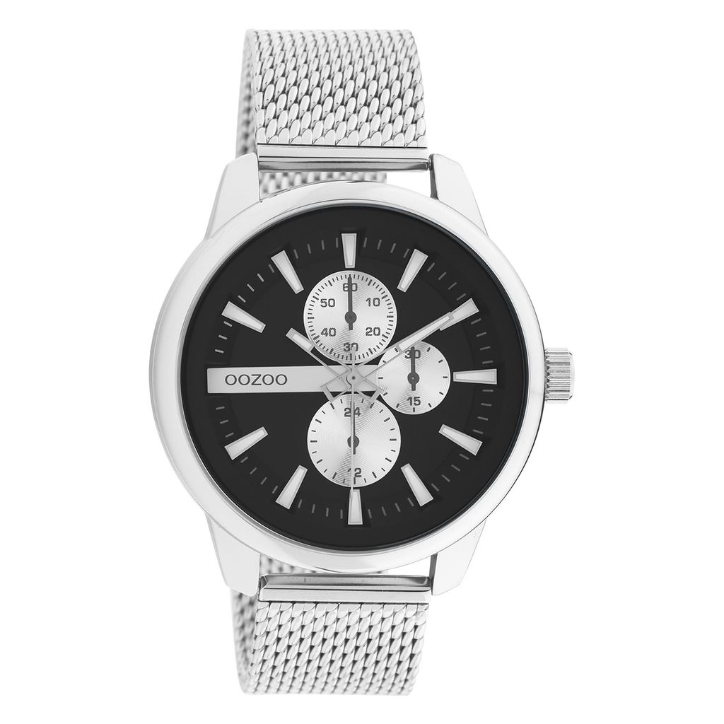 Oozoo Armbanduhr silber Metall Mesh Timepieces Herren Analog-Quarzuhr UOC11016