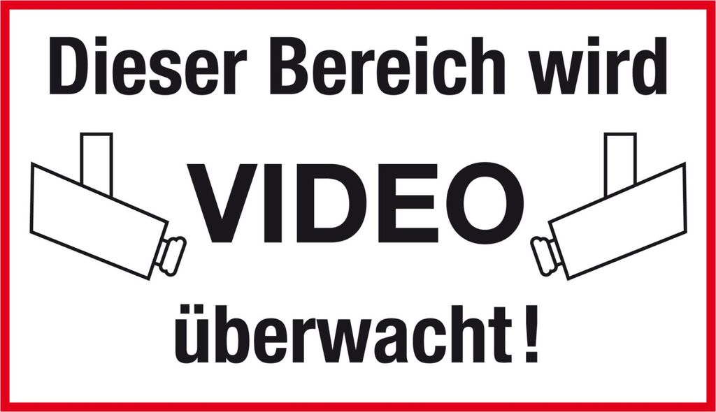 Conmetall Hinweisschild Dieser Bereich wird Video Produktbild 
