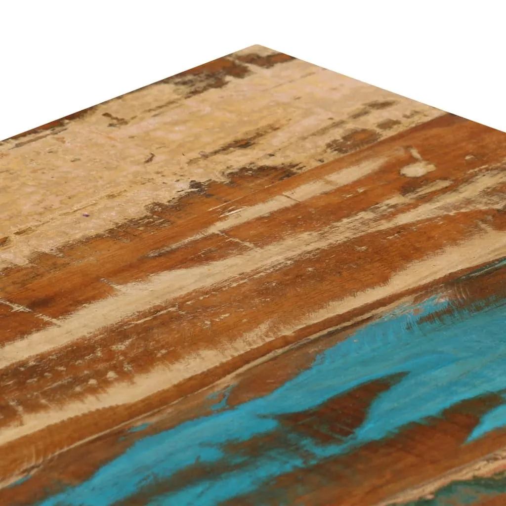 Tavolino 100x50x35 cm in legno di recupero e acciaio - 4