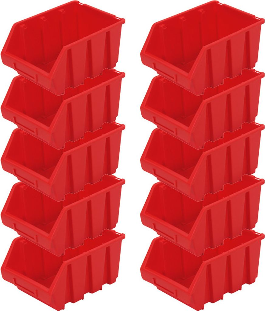 1 x Ergo L+ Rot Stapelboxen de Aufbewahrungsbox de Kunststoff 170x240x126