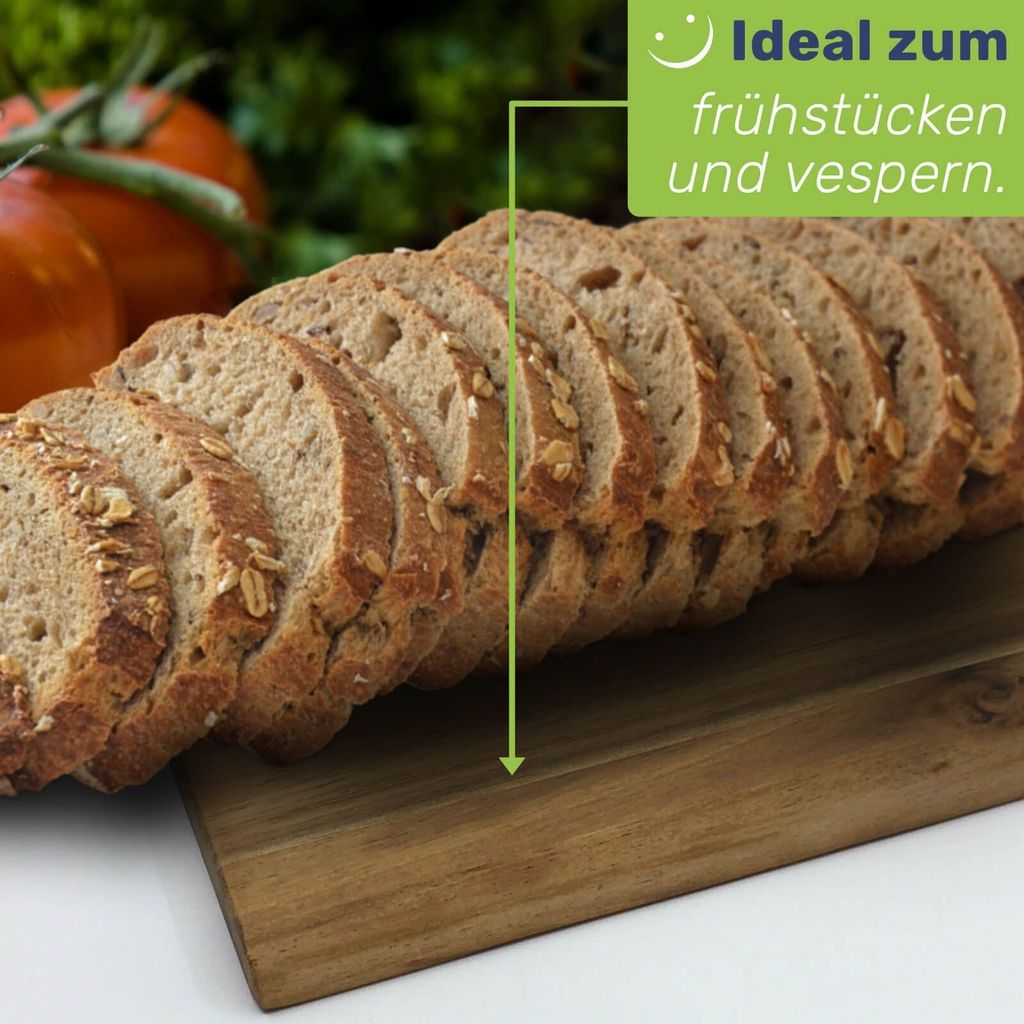 Frühstücksbretter Brettchen Holzbrettchen aus Akazienholz, Menge:6