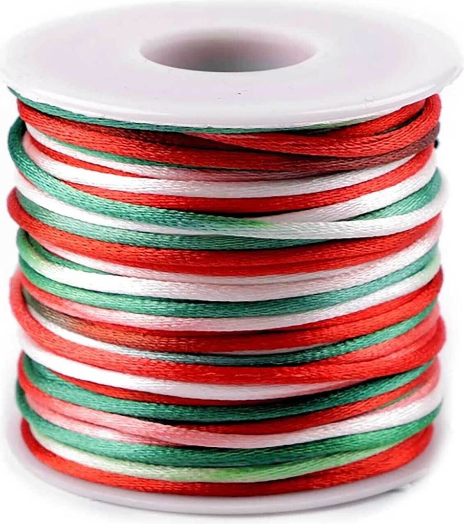 30m Satin Schnur Kordel Flechtschnur Kumihimo 2mm Farbwahl multicolor mehrfarbig
