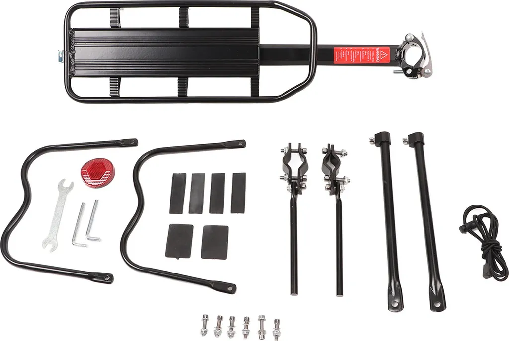 Porte-bagages arrière vélo amovible en aluminium pour transport de sacs