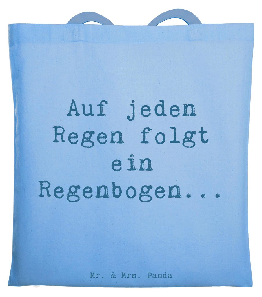 Mr. & Mrs. Panda Shopping Tasche Spruch Mit Enttäuschungen umgehen - Sky Blue - Geschenk, Einkaufstasche, Tote Bag, Jutebeutel, Uni, Ermutigung, L...