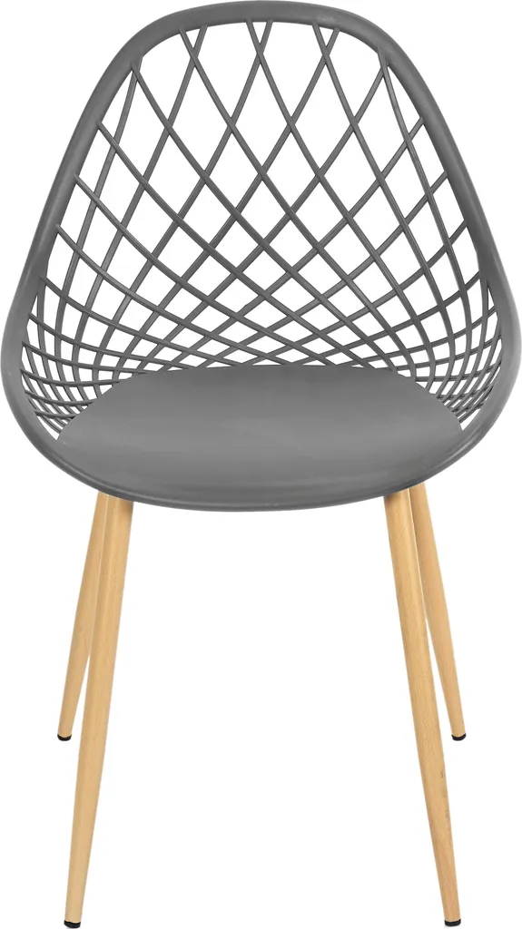 Chaise Extérieur Malaga Gris - Mobilier Empilable Résistant aux Intempéries