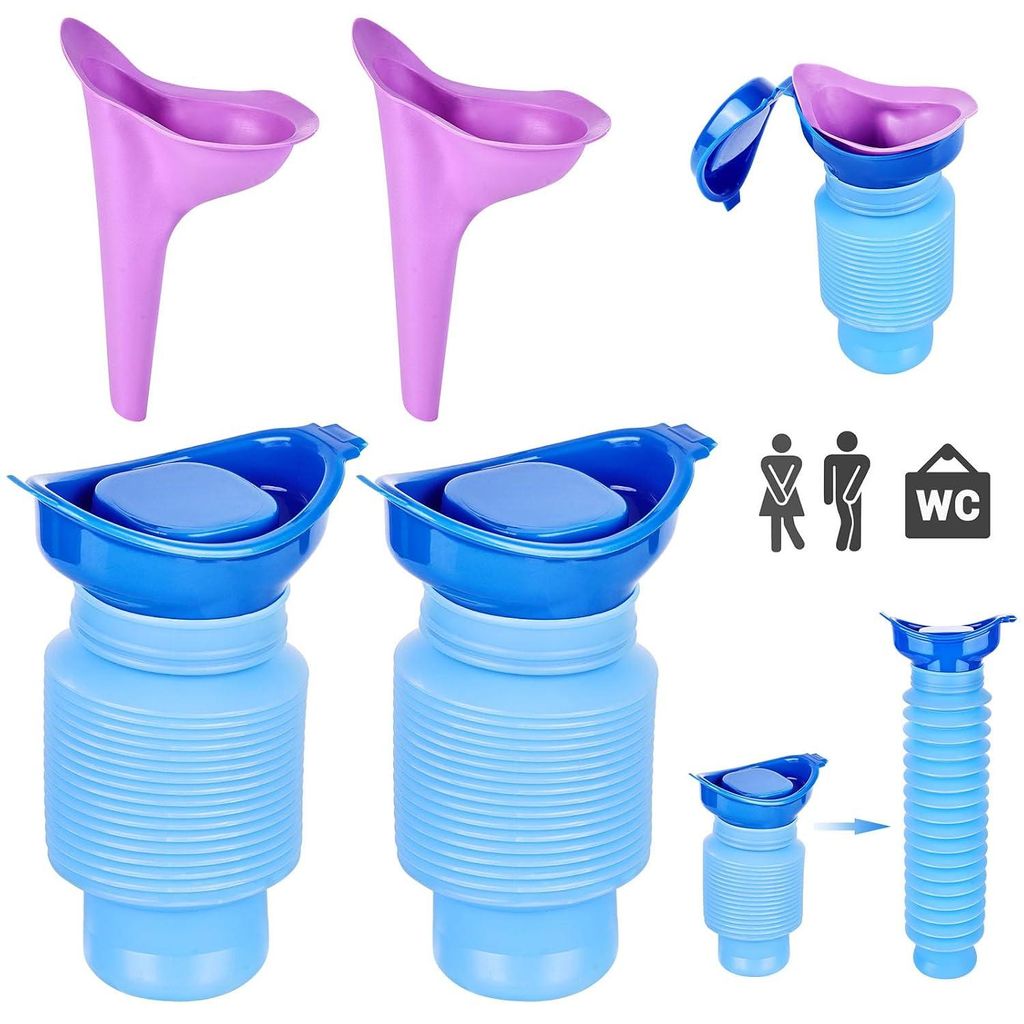 Urinflasche - 4 Stück - 750 ml - Faltbares Urinal für Damen Produktbild 