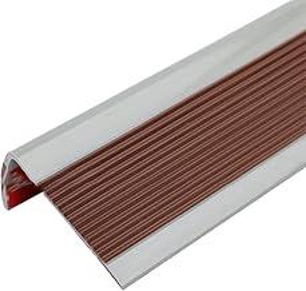 Treppenkantenschutz für erhöhte Sicherheit, 100 cm, Anti-Rutsch-Schutz für Holz, Fliesen, Metall, Glastreppen, einfach zu installieren, Grau