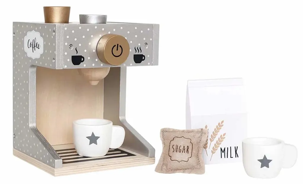 Cafetière en bois pour dînette enfant - JaBaDaBaDo Gris Tiny