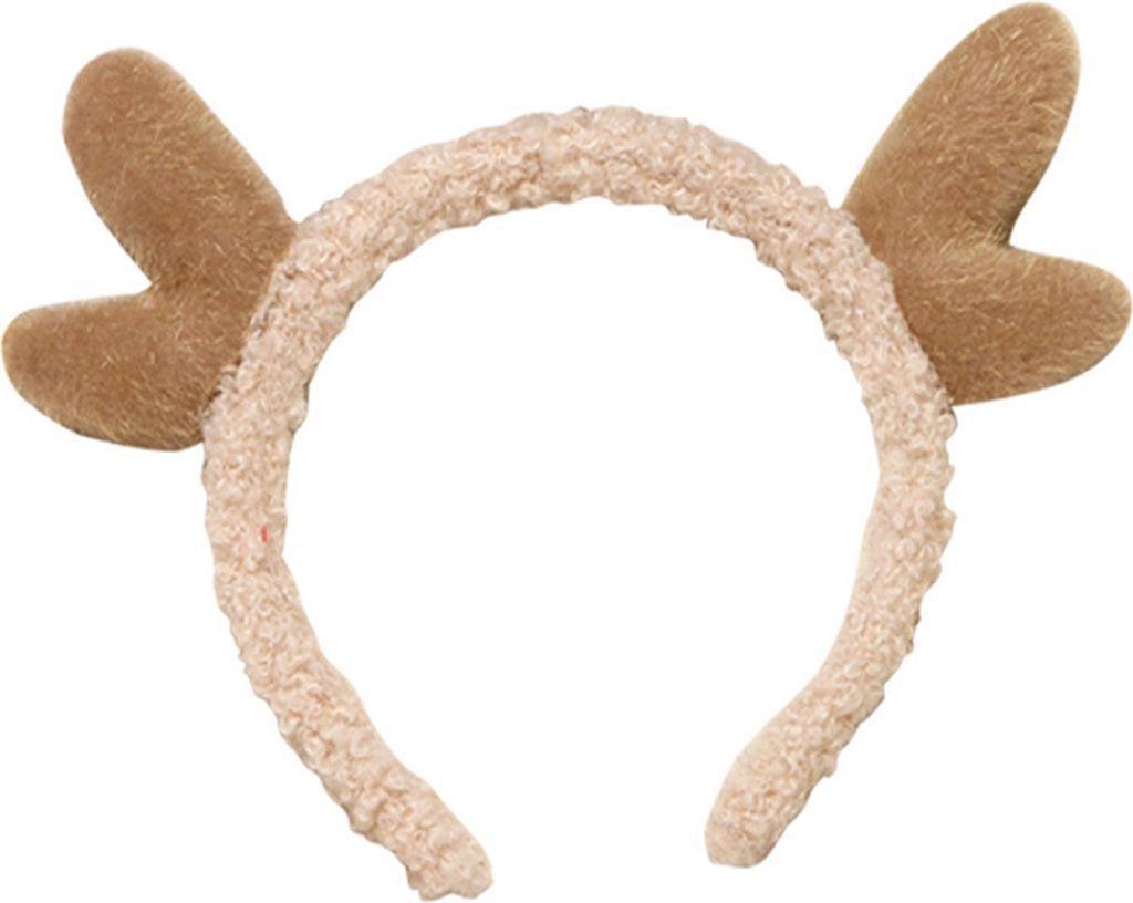 Stirnbandhirschhorn -Design weiche Textur Hair Hoop Dancing Party Kopfwege Dekoration täglich Gebrauch-Beige