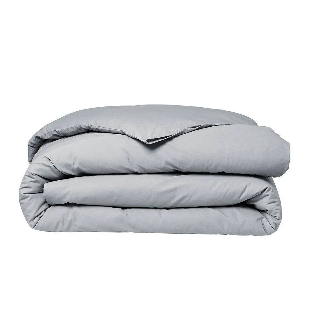 Linge de lit en percale 220x240 gris Prestige pour nuits fraîches chic