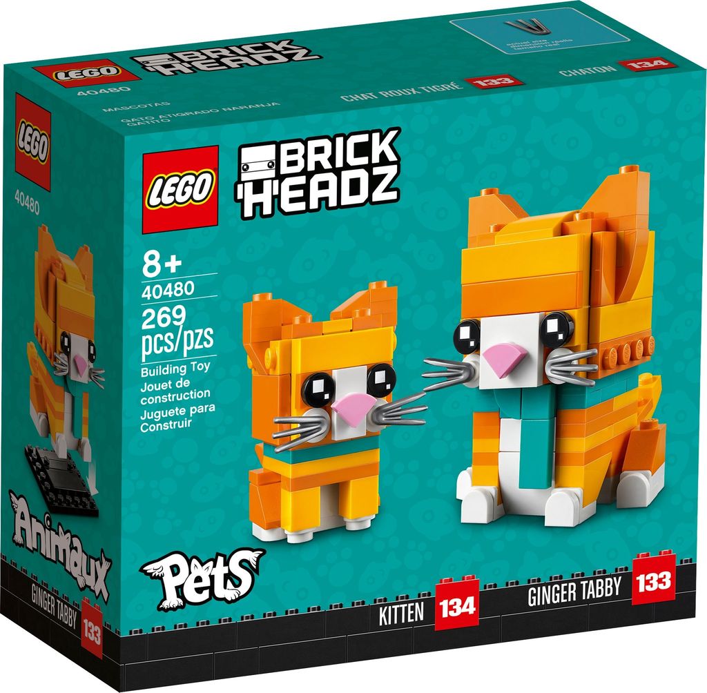 LEGO Iconic Ginger Tabby 40480, Zestaw do budowania, 8 Zdjęcie produktu 