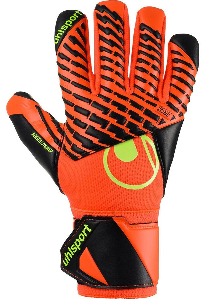 Uhlsport Fm Absolutgrip Hn Pro Junior Torwarthandschuhe Kinder - Neonrot / Weiß / Neongelb | Größe: 7