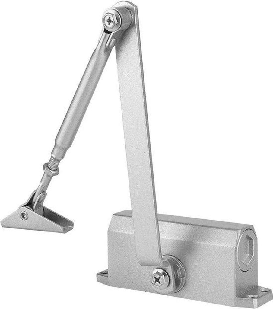 Automatische Türschließer 25-35 kg - Schaltfunktion - Feuerfest - Stoppfunktion - Silber