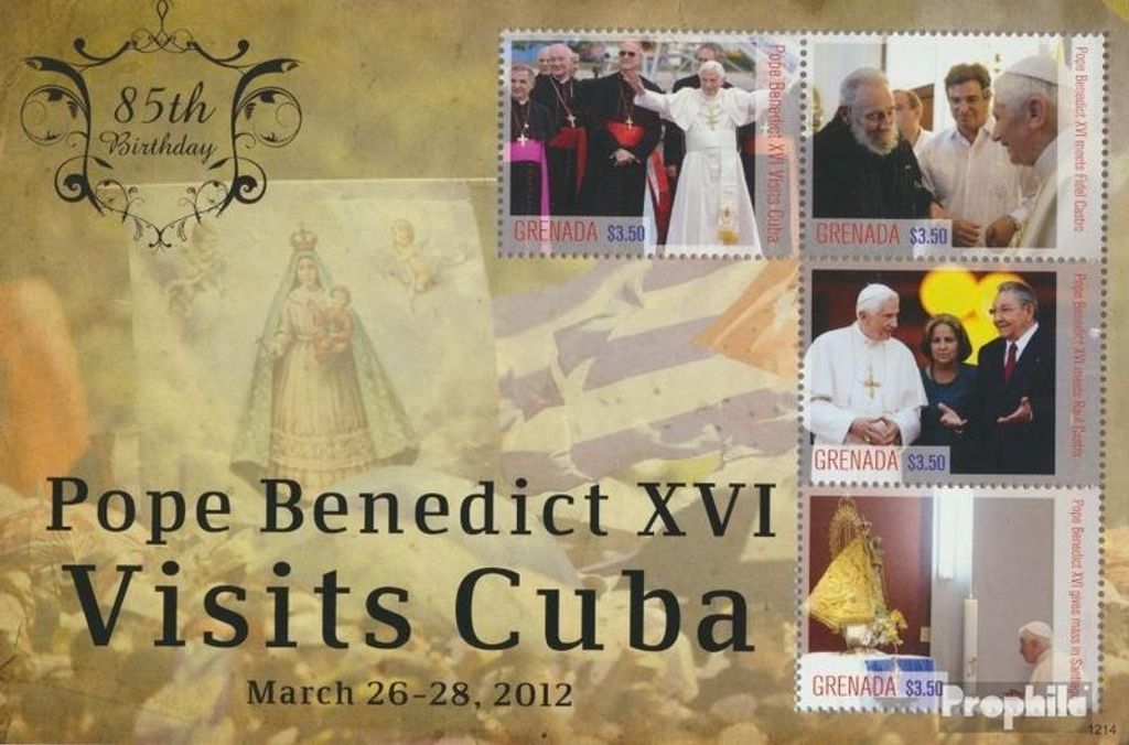 Briefmarken Grenada 2012 Mi 6498-6501 Kleinbogen Produktbild 
