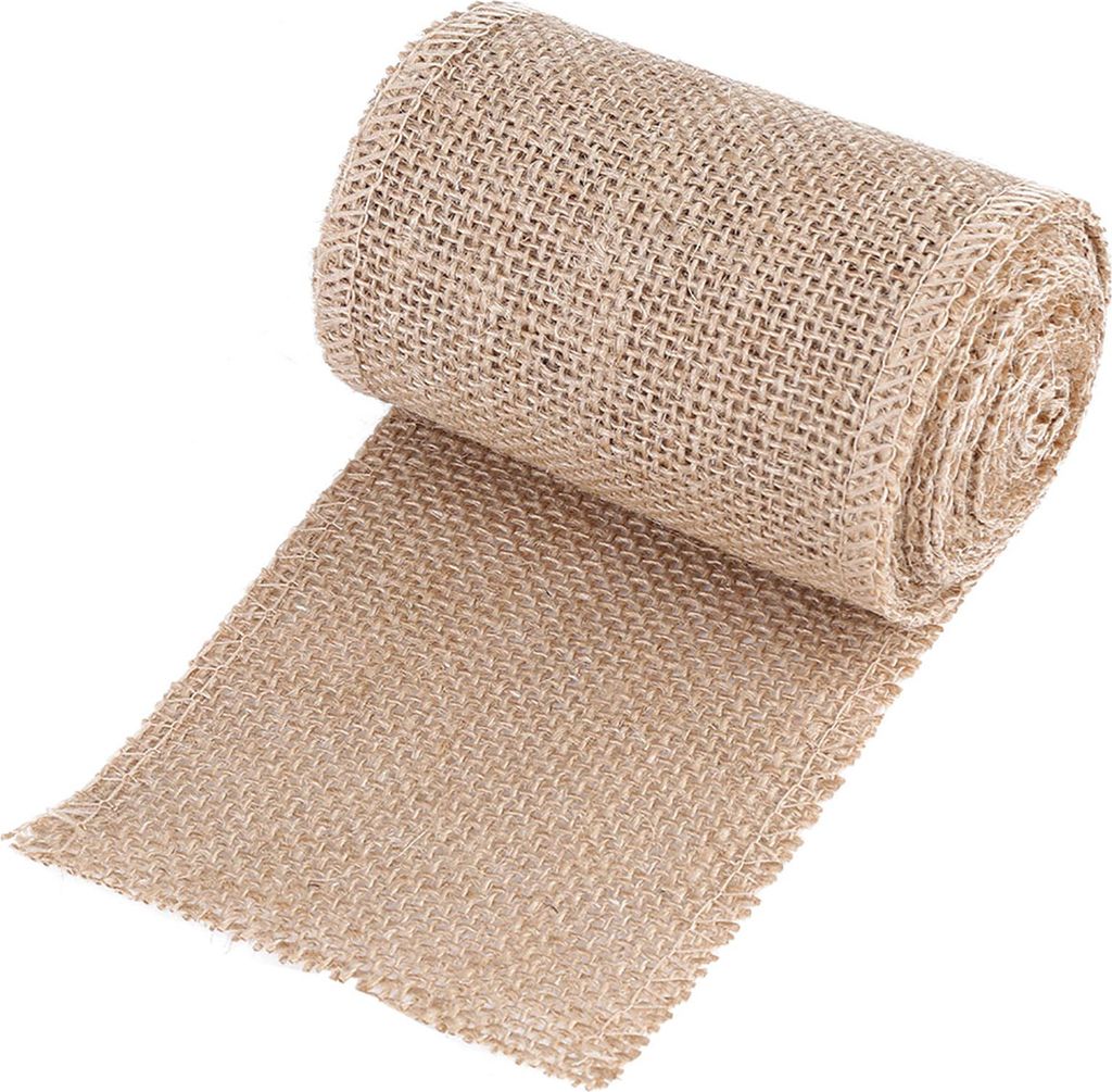 Sackleinenrolle dekorative Jute Hessian Stoff für die Herstellung von Weihnachtsfeier -Ornamenten (Breite: 10 cm)