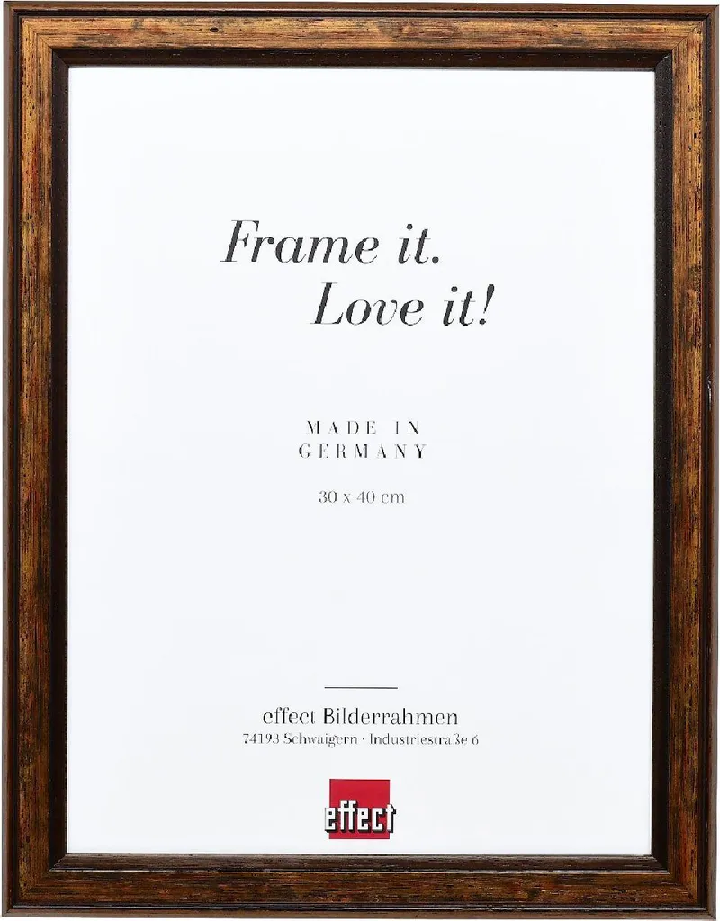 Cornice 40x60 Legno Marrone Profil 64 | Vetro Antiriflesso Professionale