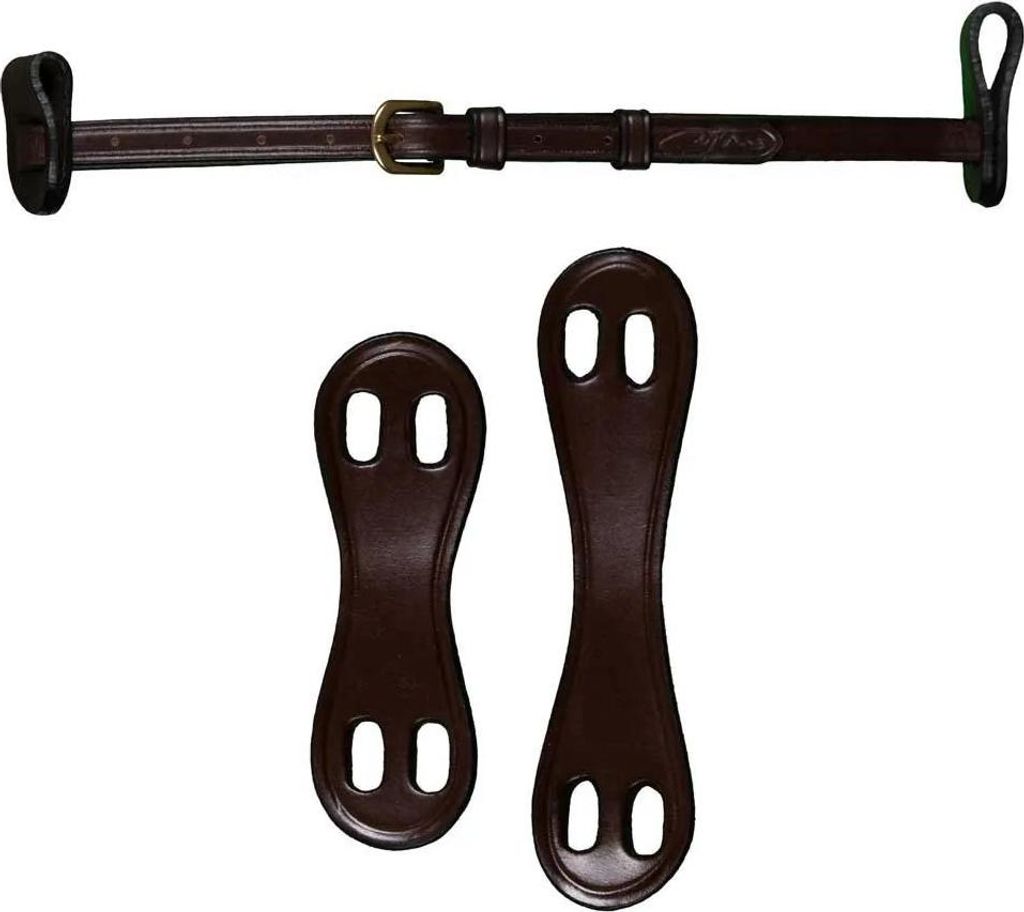 Dyon Sperriemen glatt 1/2', Größe:Warmblut, Farbe:braun