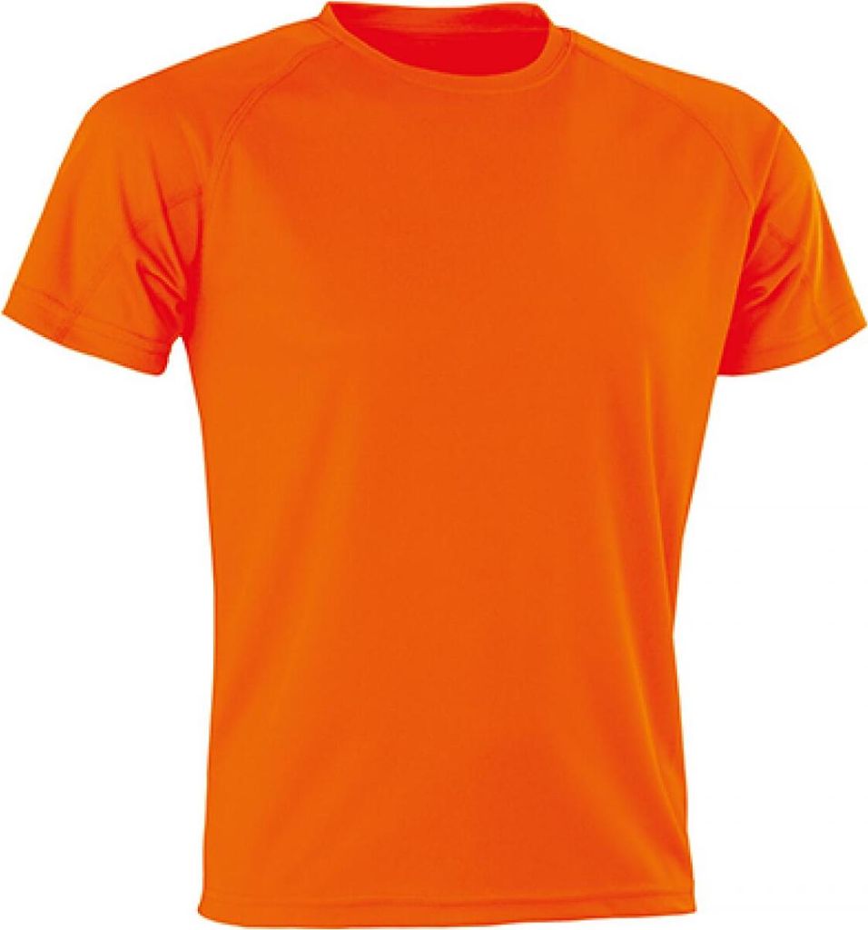 SPIRO S287X | Herren Aircool Tee - Farbe: Fluorescent Orange - Größe: S