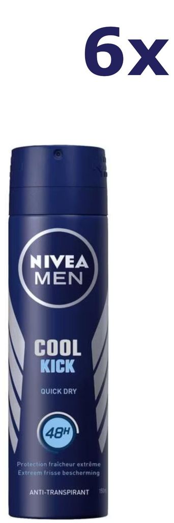 6x Nivea Deospray Men – Cool Kick 150 ml Produktbild 