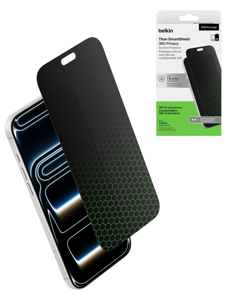 Pellicola protettiva Belkin Titan a 360° con filtro privacy Immagine del prodotto 