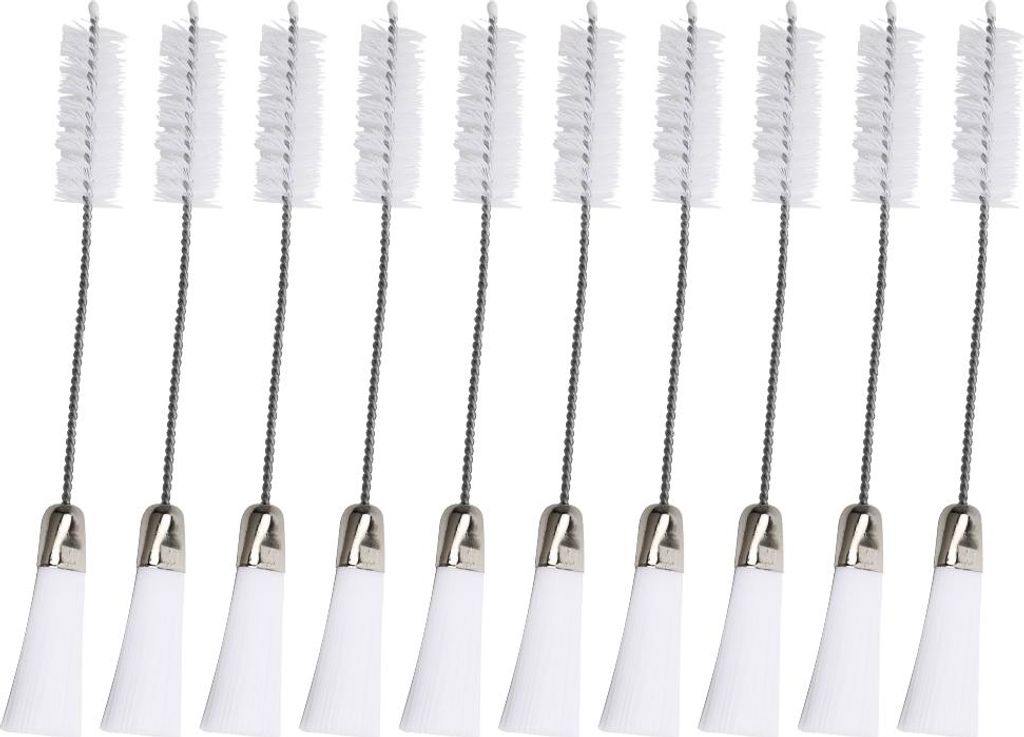 FDIT 10PCS Doppelend -Reinigungsbrstensatz, Multi -Funktion -Nylon- und Edelstahlbrsten fr N?hmaschinenfutter, Computertastatur, Enge R?ume, Elektr...