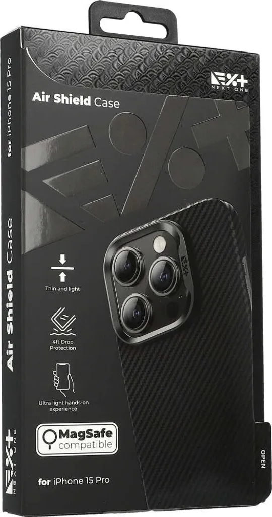 Coque iPhone 15 Pro Next One Air Shield Case - Protection Noire Robuste - 4