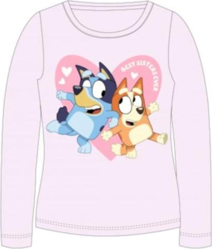 Langarm-Shirt für Mädchen | Bluey | Blau oder Rosa | rosa,116