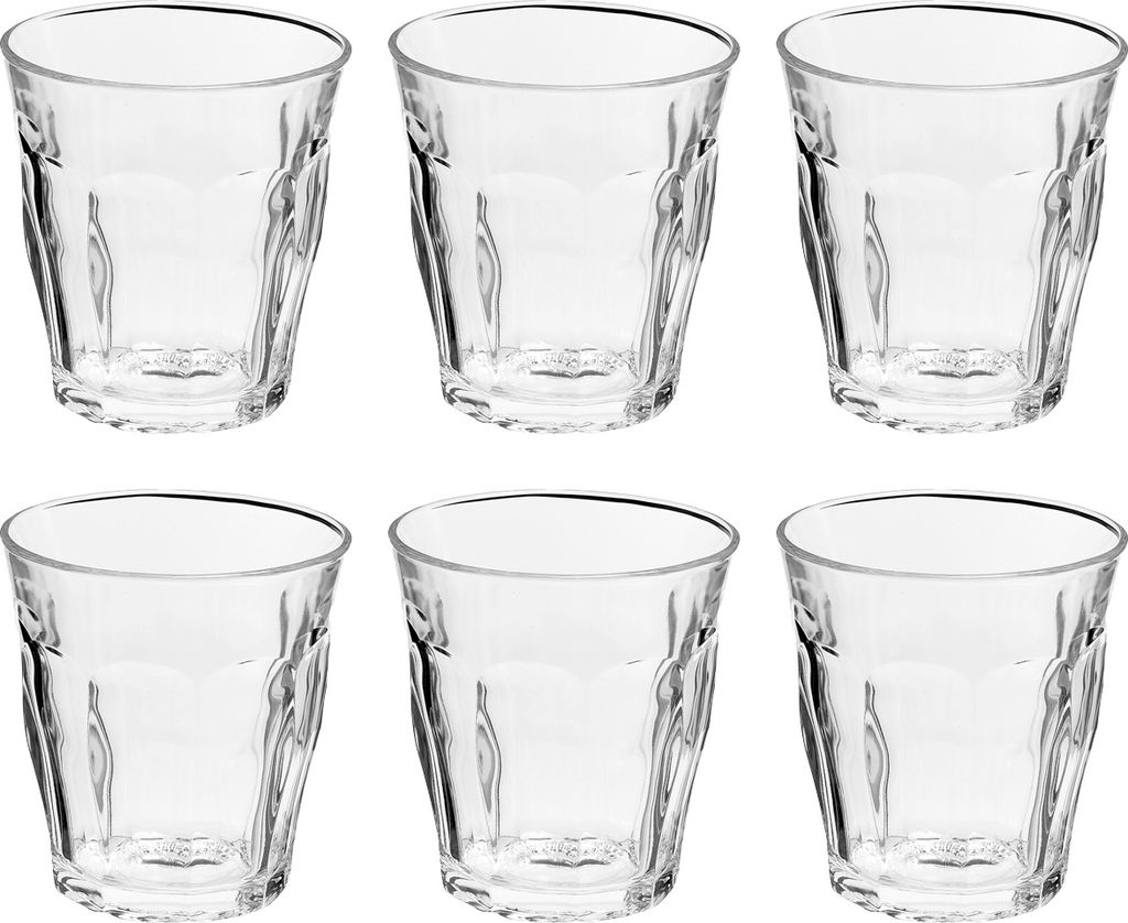 Duralex Picardie Ultra-starke Glasbecher, 310 ml, 6er-Pack, Höhe: 94 mm