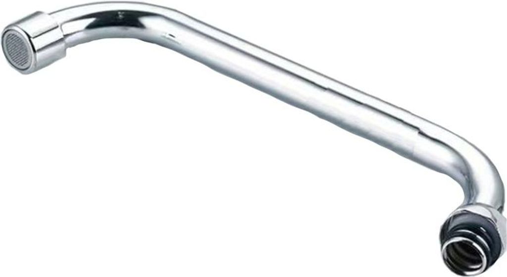 INF Edelstahl Wasserhahn Auslaufrohr - 18mm Horizontal mit 25mm Messingmutter
