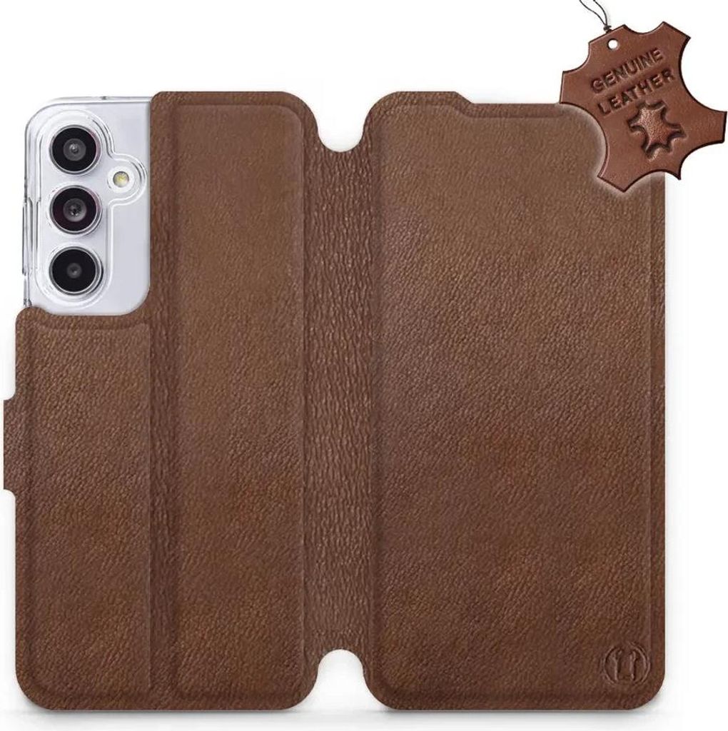 Echtleder Handyhülle für Galaxy A55 5G, Mobiwear Leather, Braun