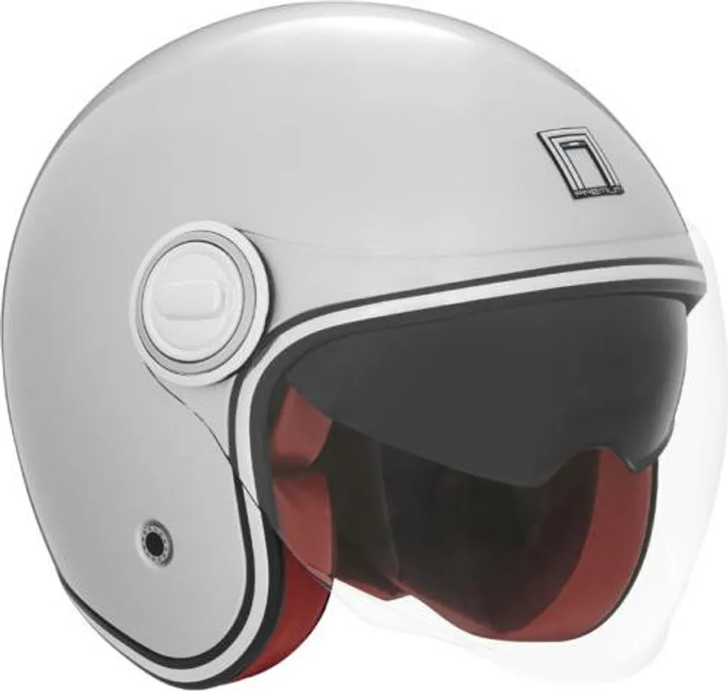 Casque Jet NOX Premium Heritage Solid Silver L pour Moto