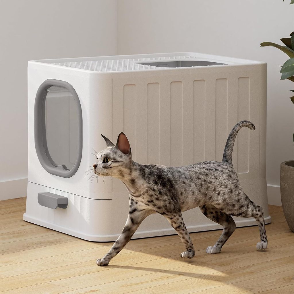 PurpurRain Katzentoilette mit ausziehbarer Schale u. Produktbild 1