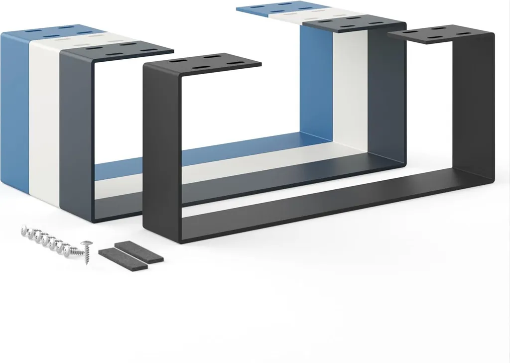 Pied de Table en Acier Noir 50x20 cm Structure Haute Stabilité Heavy Duty