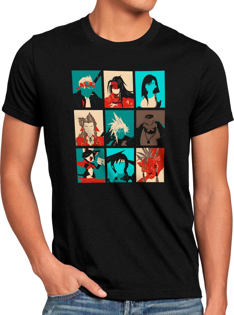 style3 Final Pop-Art Herren T-Shirt anime cloud chocobo sephiroth