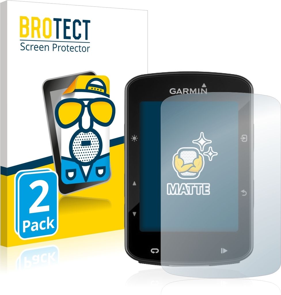 2x BROTECT Schutzfolie für Garmin Edge 520 Plus Displayschutz Displayschutzfolie Folie Matt Entspiegelungsfolie