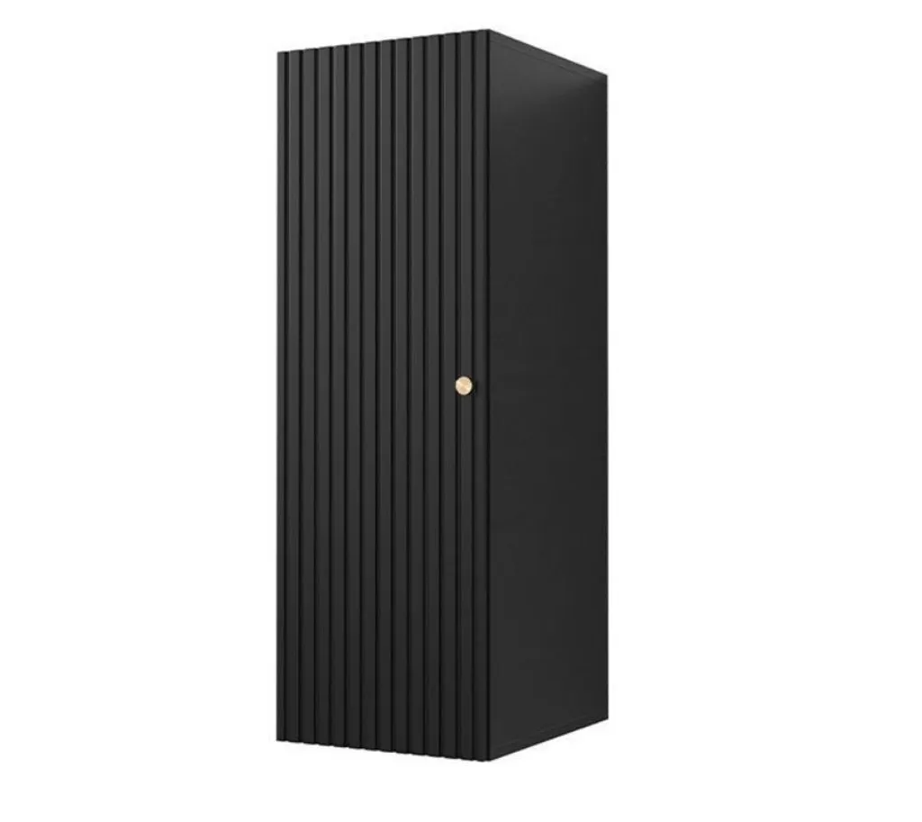 Armoire suspendue LONZO 1 noir - Meuble de rangement mural moderne 60cm