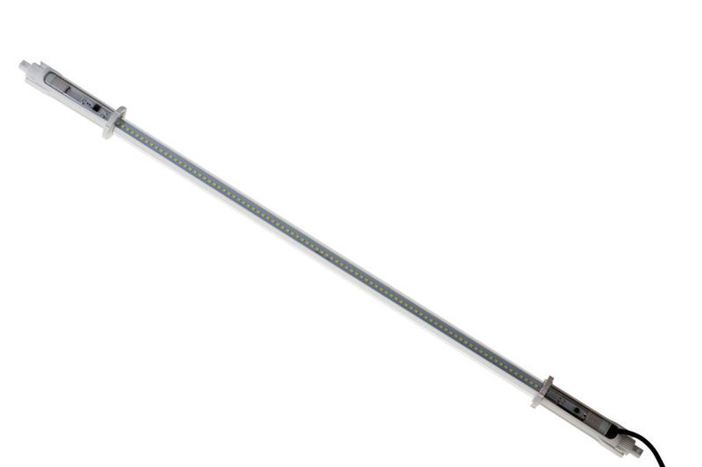 A long, thin LED light bar is shown diagonally against a white background.