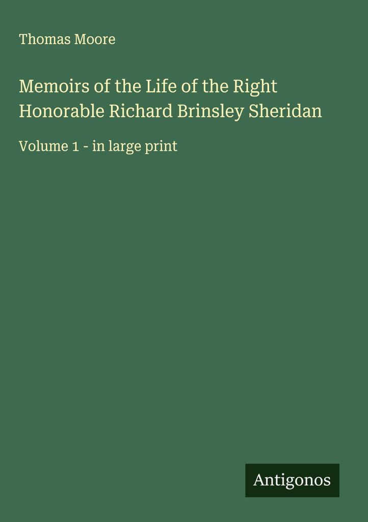 Erinnerungen an das Leben des ehrenwerten Richard Brinsley Sheridan