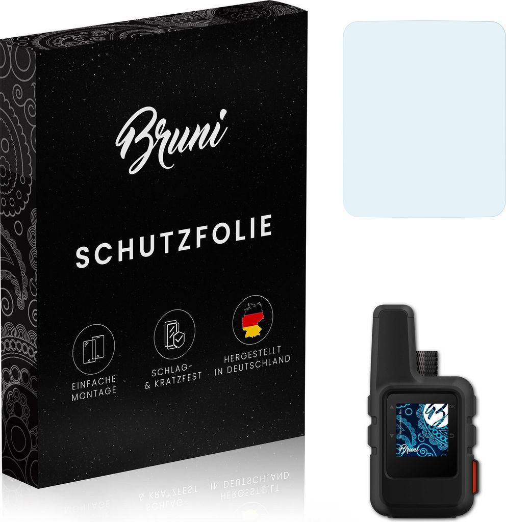 Bruni Basics-Clear 2x Schutzfolie kompatibel mit Garmin inReach Mini Folie