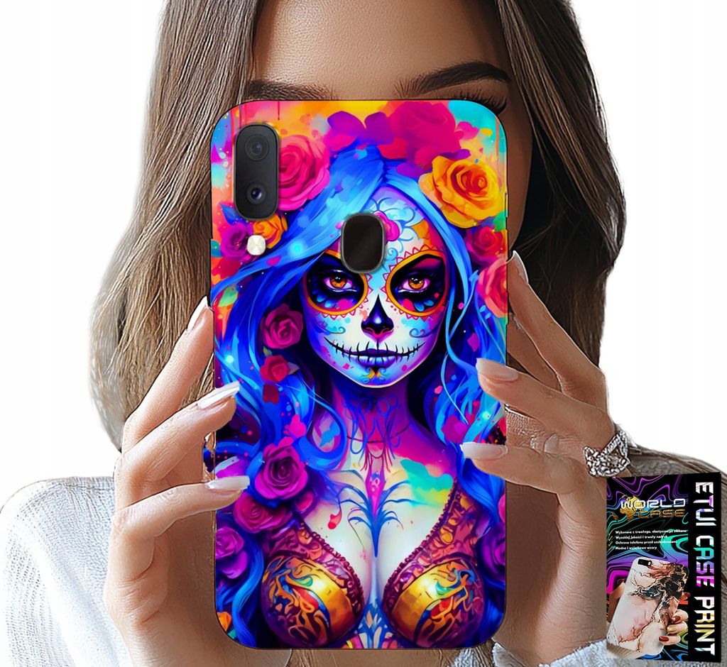 Fall Für Samsung Galaxy A20E - Mexikanische Bunte Königin Des Todes
