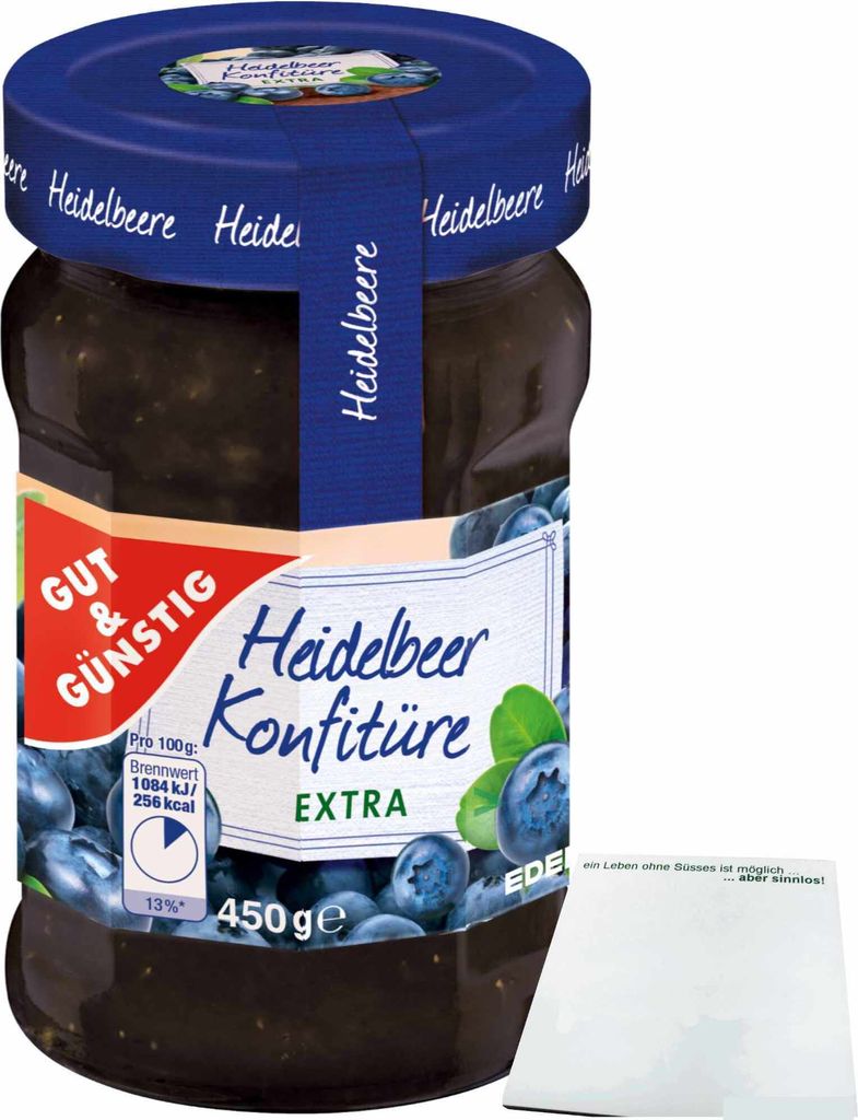 Gut & Günstig Heidelbeer Konfitüre Extra mit 50% Frucht Produktbild 