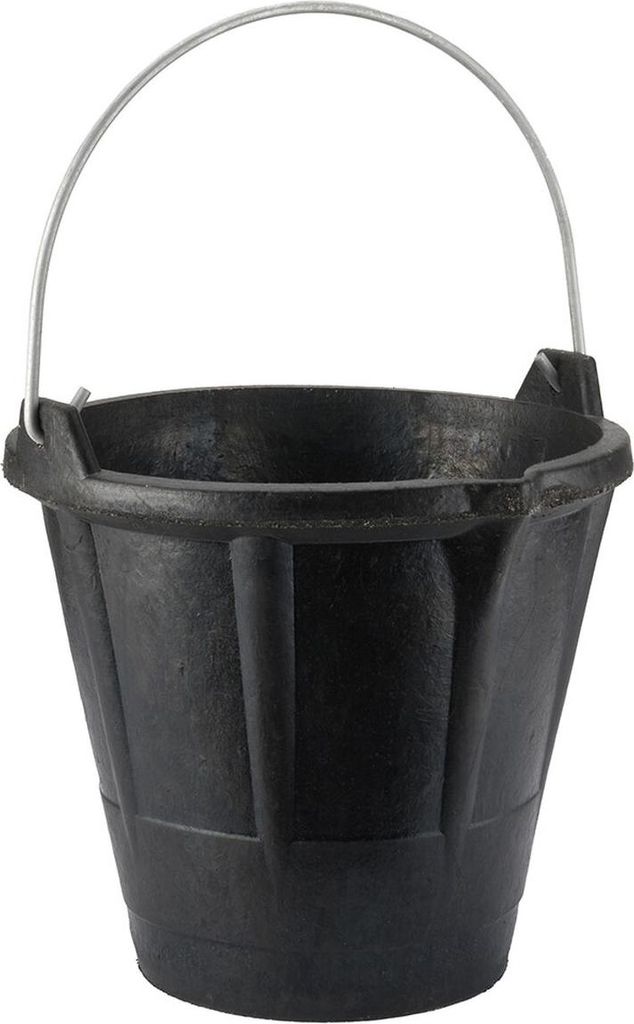 Bellota Eimer mit Henkel 12 L Industrie Schwarz Schwarz Gummi Gummi Widerstandsfähig