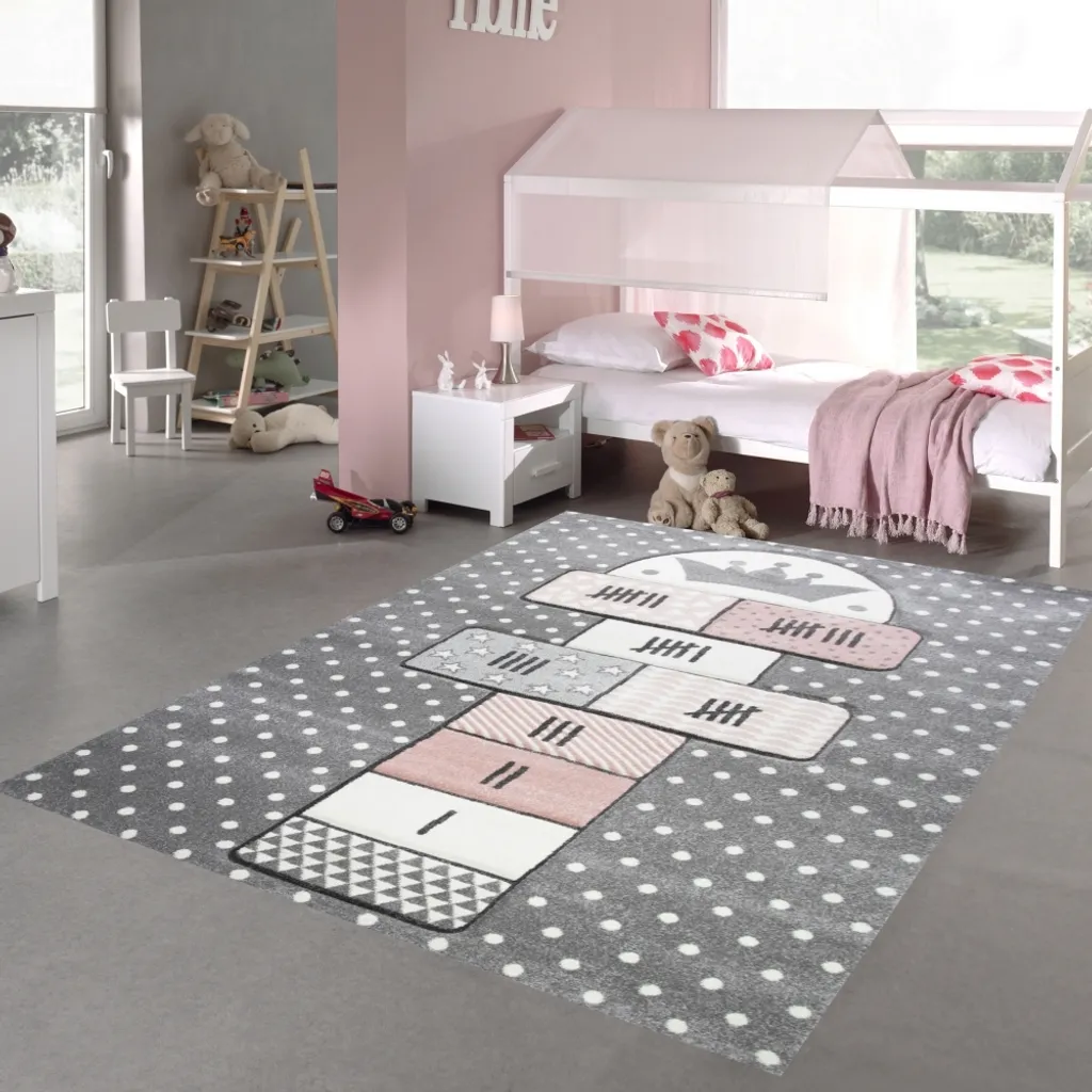 Tapis marelle enfant antidérapant et épais de dimensions 120x170