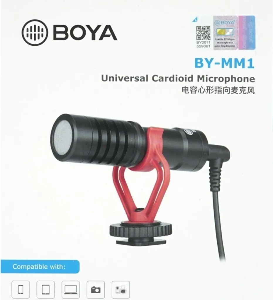 Microphone Cardioïde Externe BY-MM1 BOYA pour Caméra et Téléphone Mobile - 18