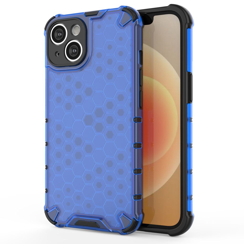 Hurtel Honeycomb, Mantelhülle, Apple, iPhone 14 Plus, 17 cm (6.7"), Blau