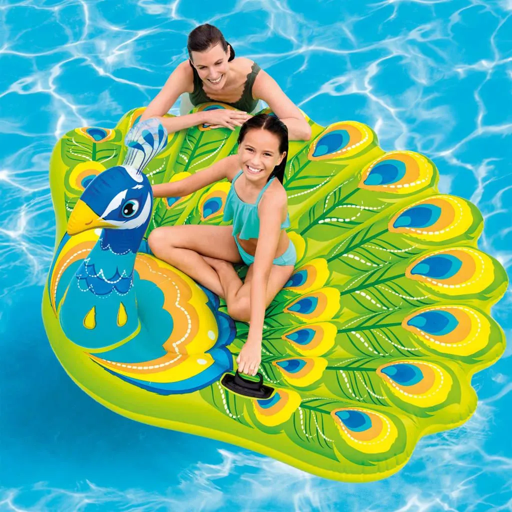 Île gonflable INTEX Paon PEACOCK - Grand matelas de piscine confortable - 8