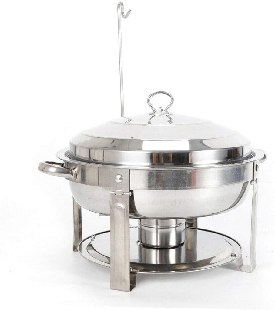 Chafing Dish Wärmebehälter Speisenwärmer rund Ø 420 x 320 mm 7,5 L aus Edelstahl 