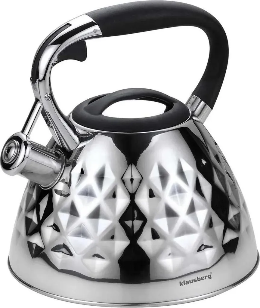 Klausberg Bouilloire 3L en Acier Inoxydable avec Sifflet de Sécurité